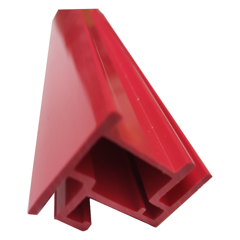 vlastní plastový profil červené barvy PVC obrazové rámy pás plastový profil sekce